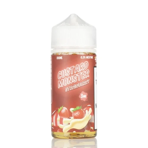 Jam Monster - Custard Monster Strawberry 100ML (Çilek Muhallebi)